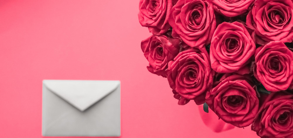Contact Us - Envelope and roses