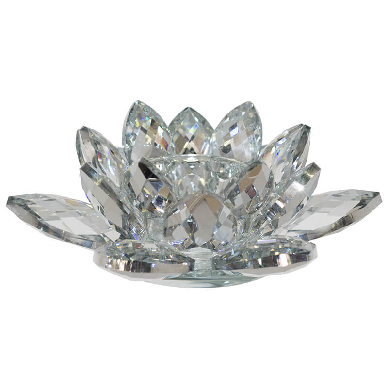 Crystal Protea Candle Holder 13×5cm