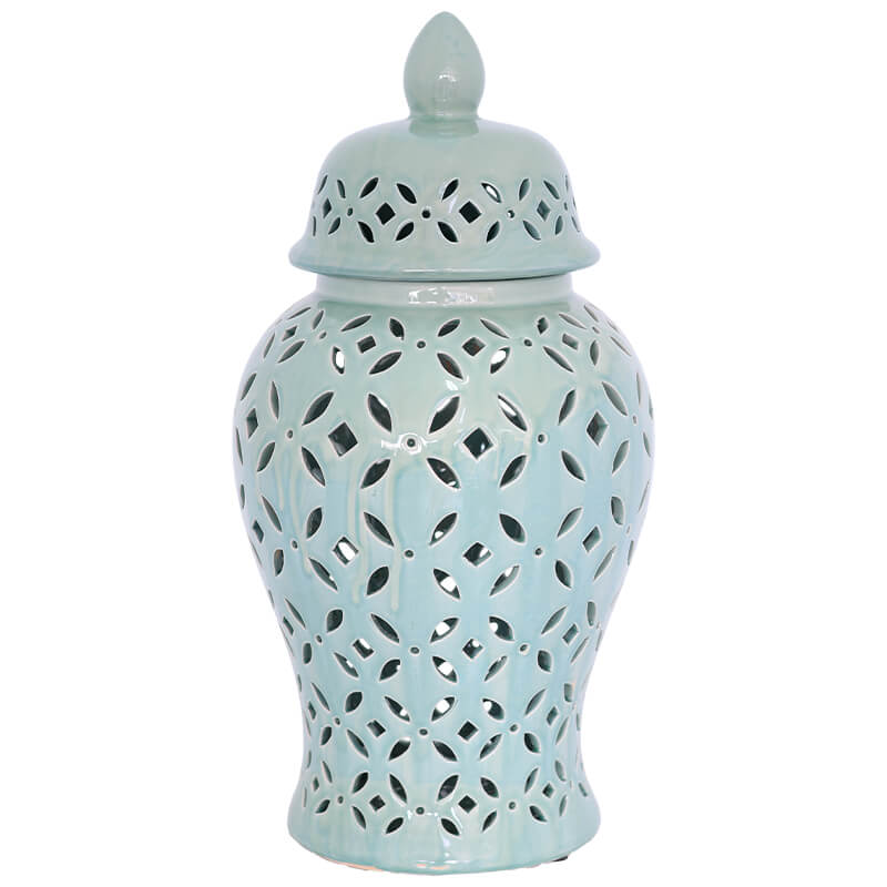Mint Bloom Ginger Jar 48cm